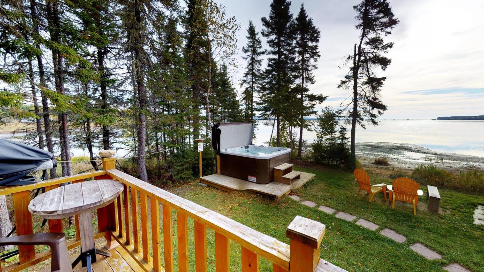Chalets Du Bout Du Monde แกสเป ภายนอก รูปภาพ